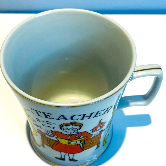 Porcelain Vintage Teacher Mug Teacher’s Gift Japan - Picture 3 of 13